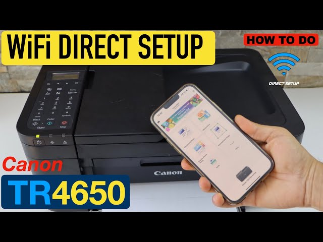 Canon Pixma TR4650 WIFi Direct Setup, Wireless Setup Using Printer  Bluetooth. 