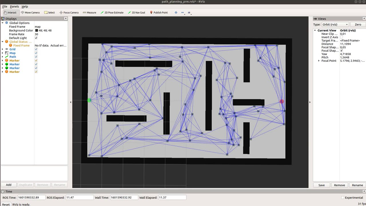 Prm Map Map search with PRM algorithm - YouTube