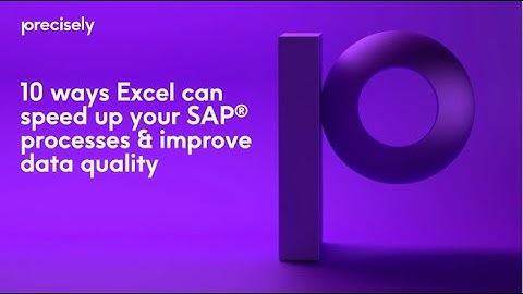 10 Ways Microsoft® Excel Can Speed Up Your SAP® Processes and Improve Data Quality