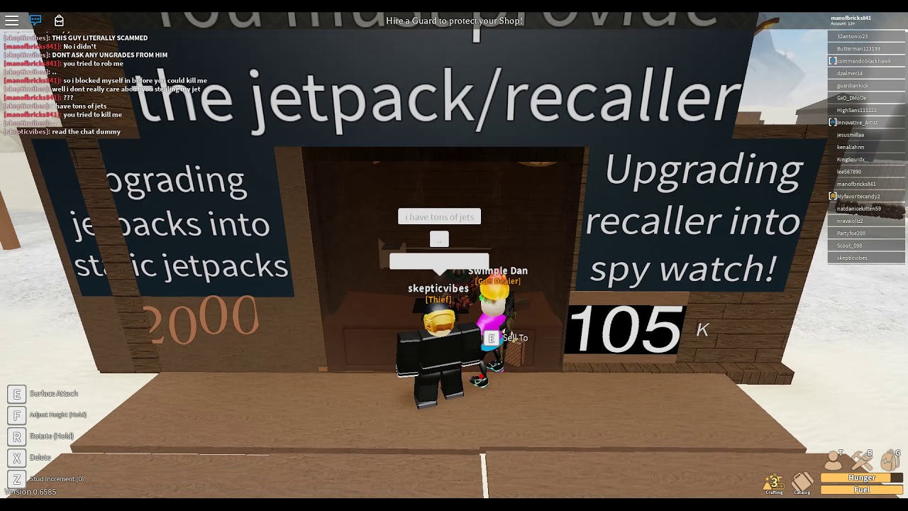 How To Get Free Jetpacks Electric State Darkrp Roblox Youtube - roblox electric state wiki prices