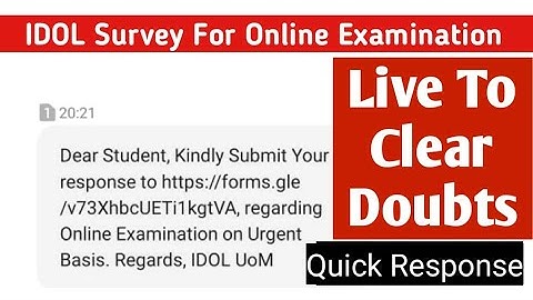 Live To Solve Query On Google Form | IDOL