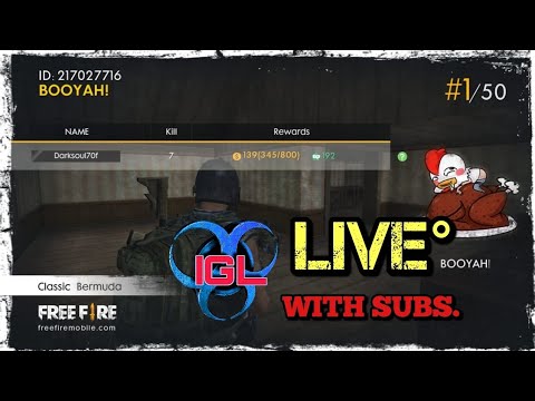 IGL FREE FIRE LIVE GAME PLAY WITH SUBSCRIBERS ( POTTS28)