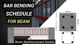 Bar Bending Schedule for Beam | Beam reinforcement details | Quantity surveying | BBS of beam | #BBS