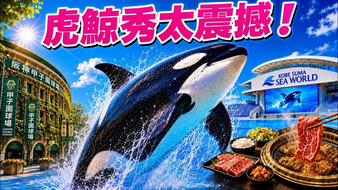【日本】神戶須磨海洋世界超萌「虎鯨秀」,甲子園散步與燒肉午餐|神戶大阪京都跟團 Day2 縮圖