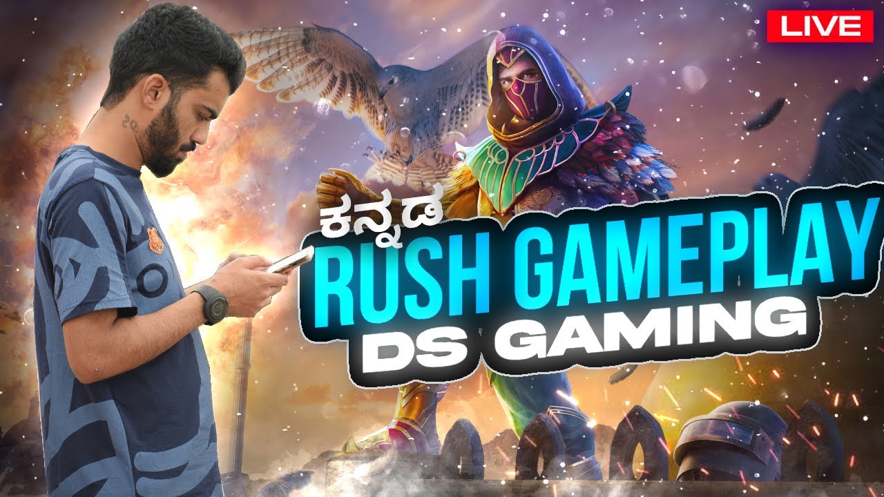 RUSH GAMEPLAY | GRINDING IN MOBILE DAY 64 | BGMI LIVE KANNADA | DS ...