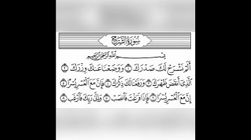 سورة الشرح بصوت ماهر المعيقلي