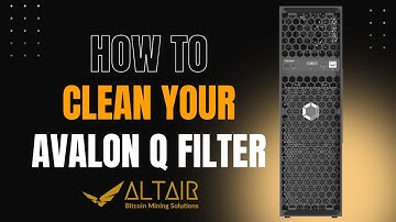 How to Clean Your Avalon Q Filter | Quick & Easy Maintenance Guide for Home Miners!