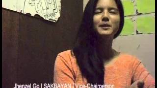 Jhenzel Go, Sakbayan Usc Vice-Chair