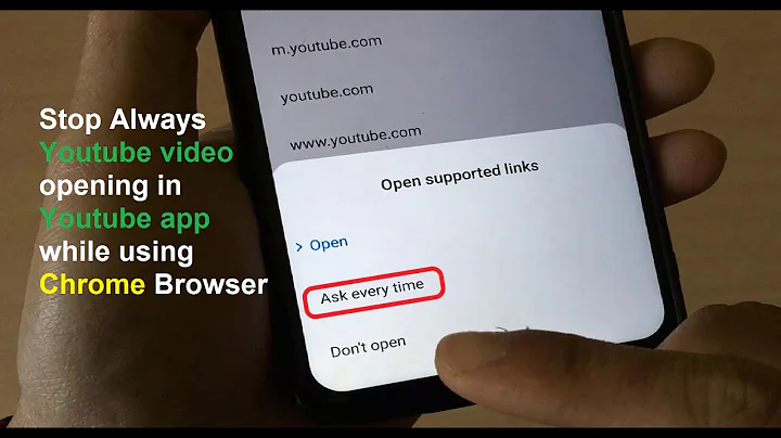 Stop Always Youtube video opening in Youtube app while using Chrome Browser.