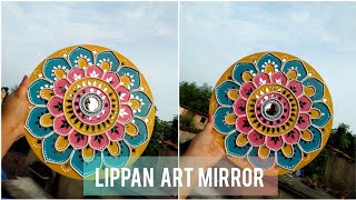 DIY Lippan art Mirror | Easy DIY Lippan art| DIY Wall Hanging |Mud Mirror work #lippanart #clayart