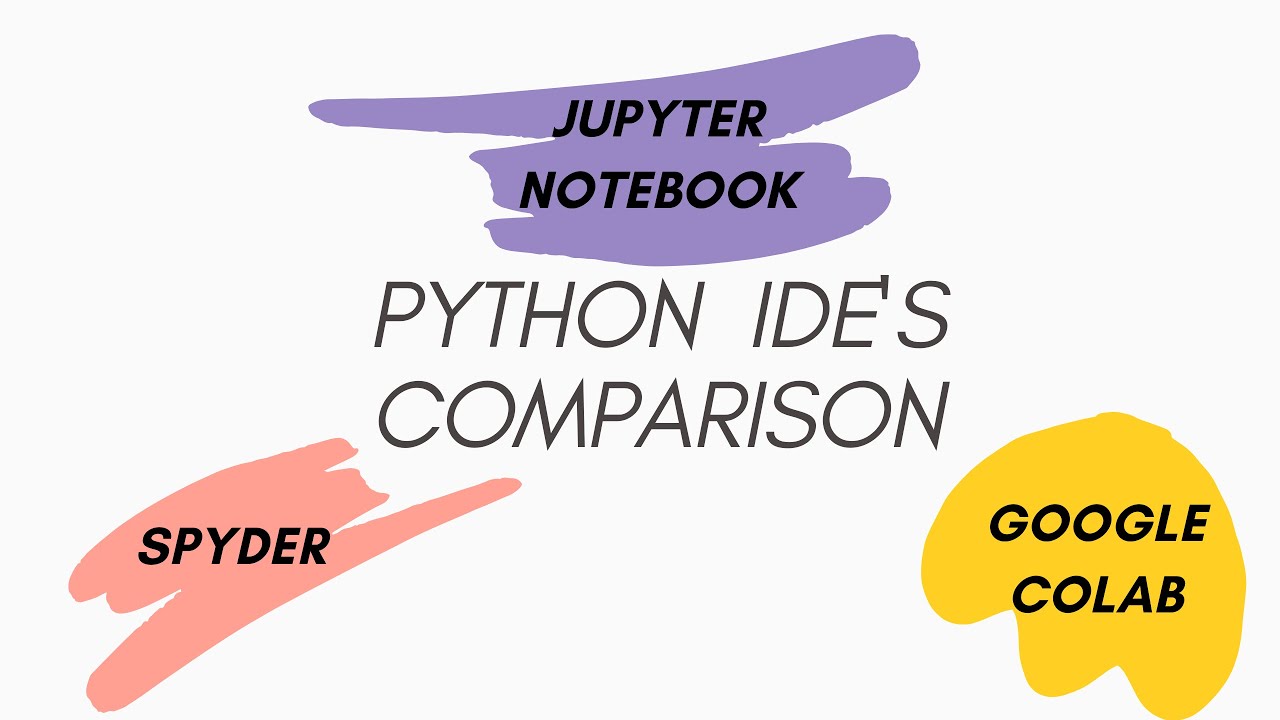 Python IDEs : Spyder ,Jupyter Notebook and Google Colab - YouTube