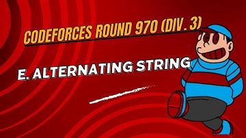 E. Alternating String || Codeforces Round 970 (Div. 3) || Explanation || #dsa #codeforces