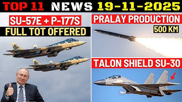 Indian Defence Updates : 60 Su-57 with 5th Gen Engine,Pralay Mass Production,Talon Shield on Su-30