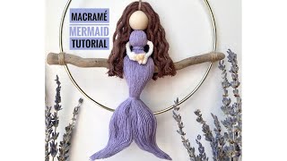 Macramé Mermaid Tutorial | easy beginner | diy doll craft