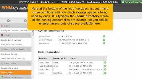 Checking your server status and information in WHM - Myserverweb.net