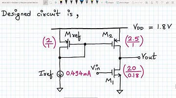 Design of Common source amplifier with current source load and current mirror (Level: Medium)