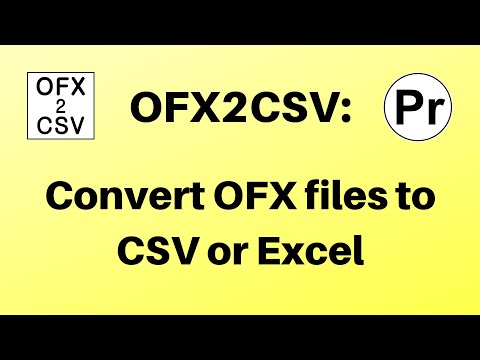 OFX2CSV（Windows）：OFXファイルをCSVまたはExcelに変換します