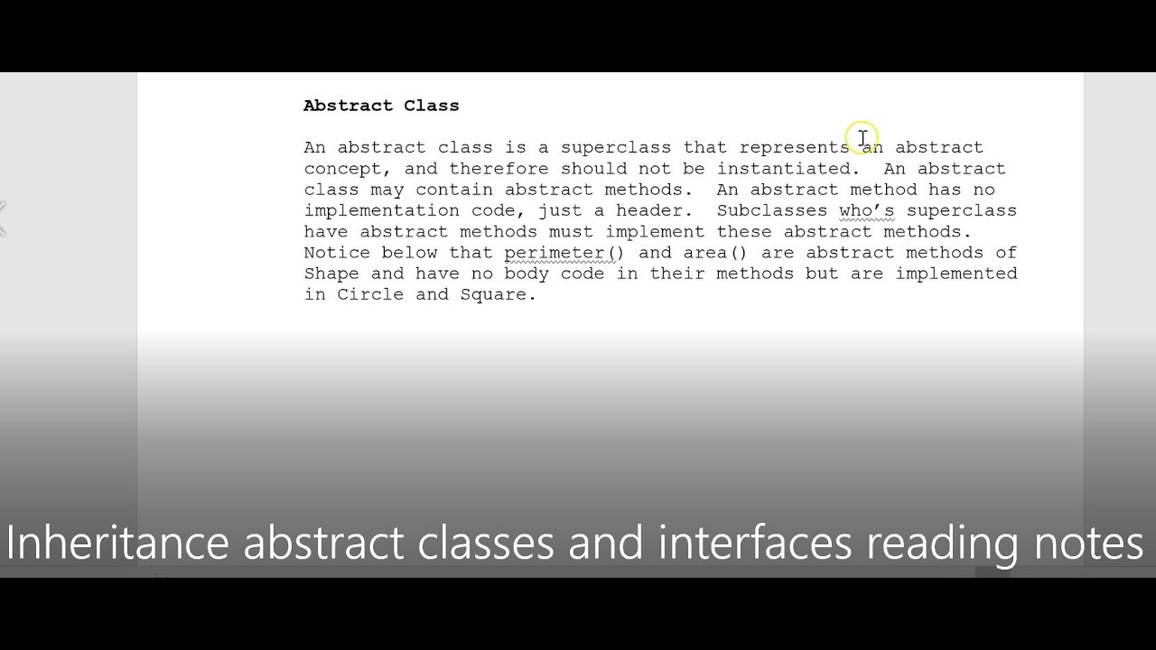 JAVA - Lesson #132 - APCSA - Inheritance abstract classes and ...