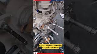 How to Compress Front Brake Caliper Pistons Easily #tricks #mechanic