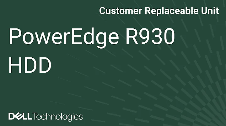 Dell PowerEdge R930: Remove/Install HDD &amp; Carrier
