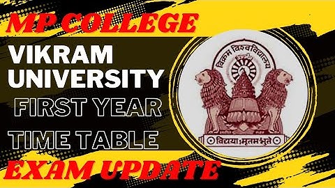 Vikram university first year time table 2023 #ba #bsc #bca #bcom  #mp_college_exam #trending #ug