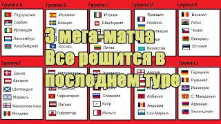 Чемпионат мира по футболу 2022. Европа. 9 тур. Результаты, таблица, расписание.