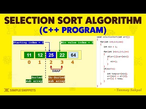 Selection Sort Algorithm C++ Code in Data Structures | Part -2 | DSA