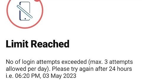 Paytm Limit Reached Fix No of login attempts exceeded allowed per day Problem | Paytm Limit Reached