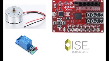Control de motor DC mediante un relevador activado por FPGA Amiba 2