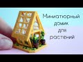 Миниатюрный домик для растений🌿Полимерная глина💚Miniature house for plants🌿 Polymer clay💚