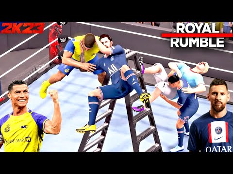 RONALDO ! MESSİ ! MBAPPE KAVGADA ! FUTBOLCULAR ROYAL RUMBLE ! WWE 2K23 ! PS 5 !