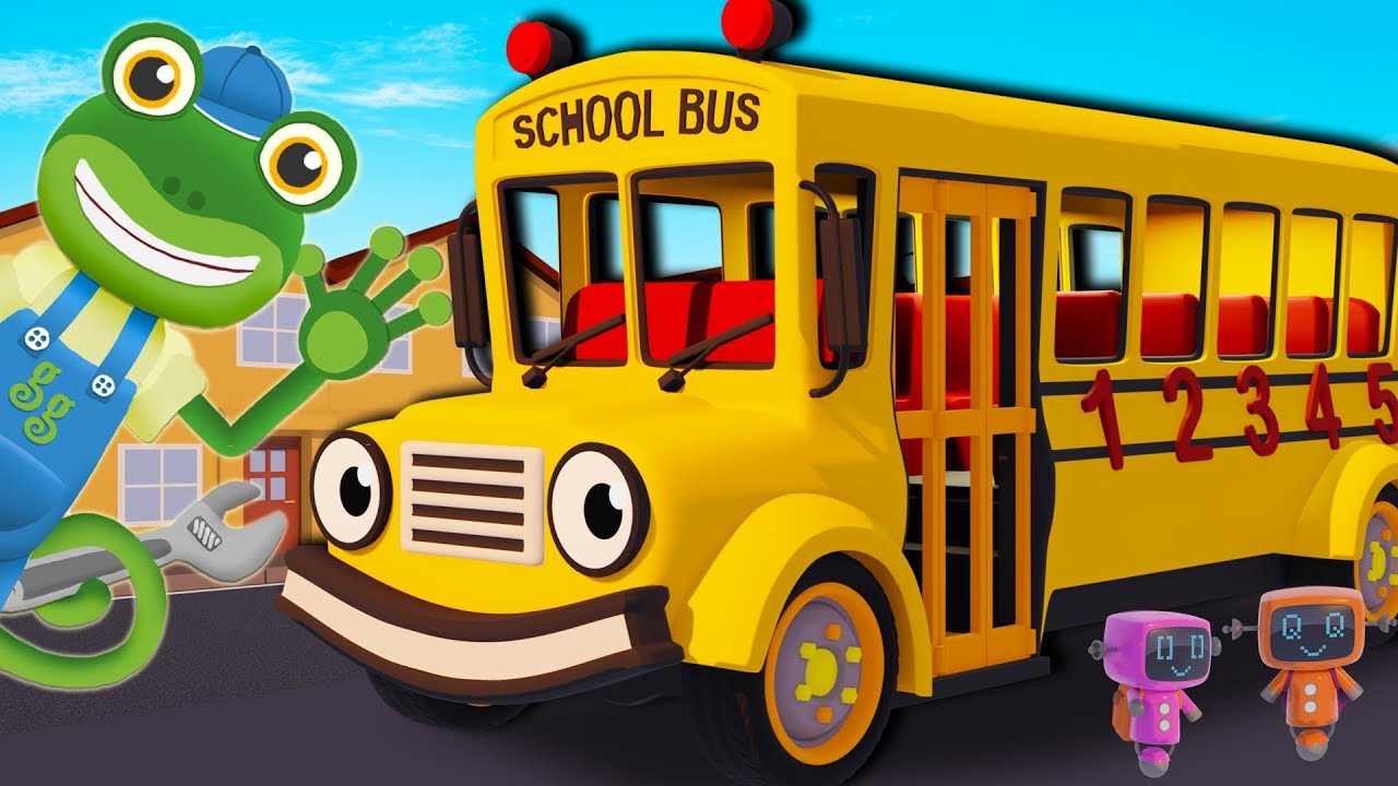 Sammy The School Bus Visits Gecko's Garage | Bus Videos For Children |  Educational Cartoons For Kids - YouTube