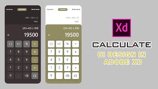 Adobe XD  - How to design app Calculate - Light mode & Dark mode UX UI screenshot 1