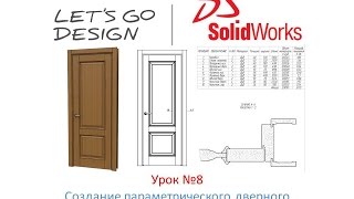 Урок №8 Создание параметрического дверного блока по формулам в SolidWorks Урок №8 Создание параметрического дверного блока по формулам в SolidWorks