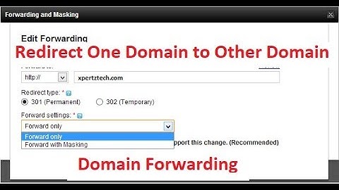 Redirect one domain to another - Domain Forwarding