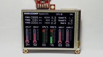 Midizamp - Showing system info on 4D Systems OLED Module
