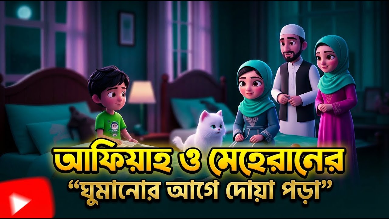 ঘুমানোর আগে এই দোয়া পড়লে কি হবে | ভুতের ভয় আর নয়! ছোটদের শিক্ষণীয় কার্টুন | Bangla Islamic Cartoon