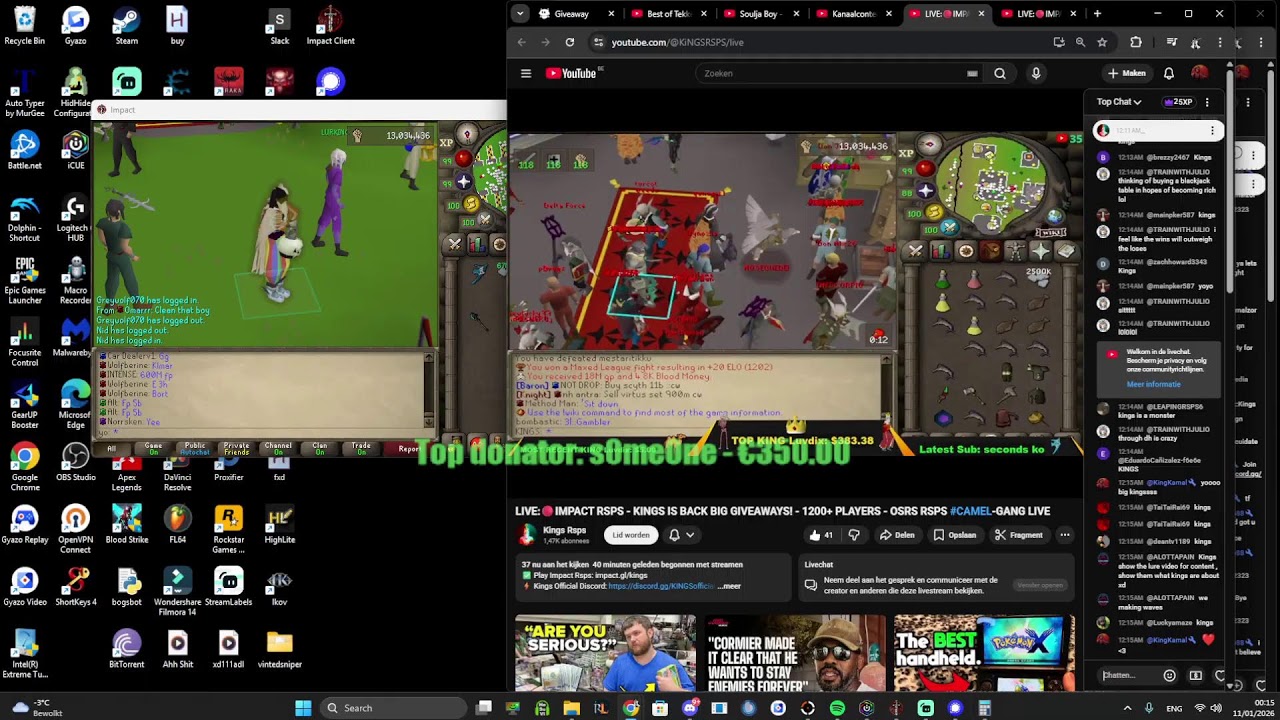 🔴 LIVE | 1300+ PLAYERS - IT IS WEEKENDDDD | GAMBLE / PvP - IMPACT RSPS