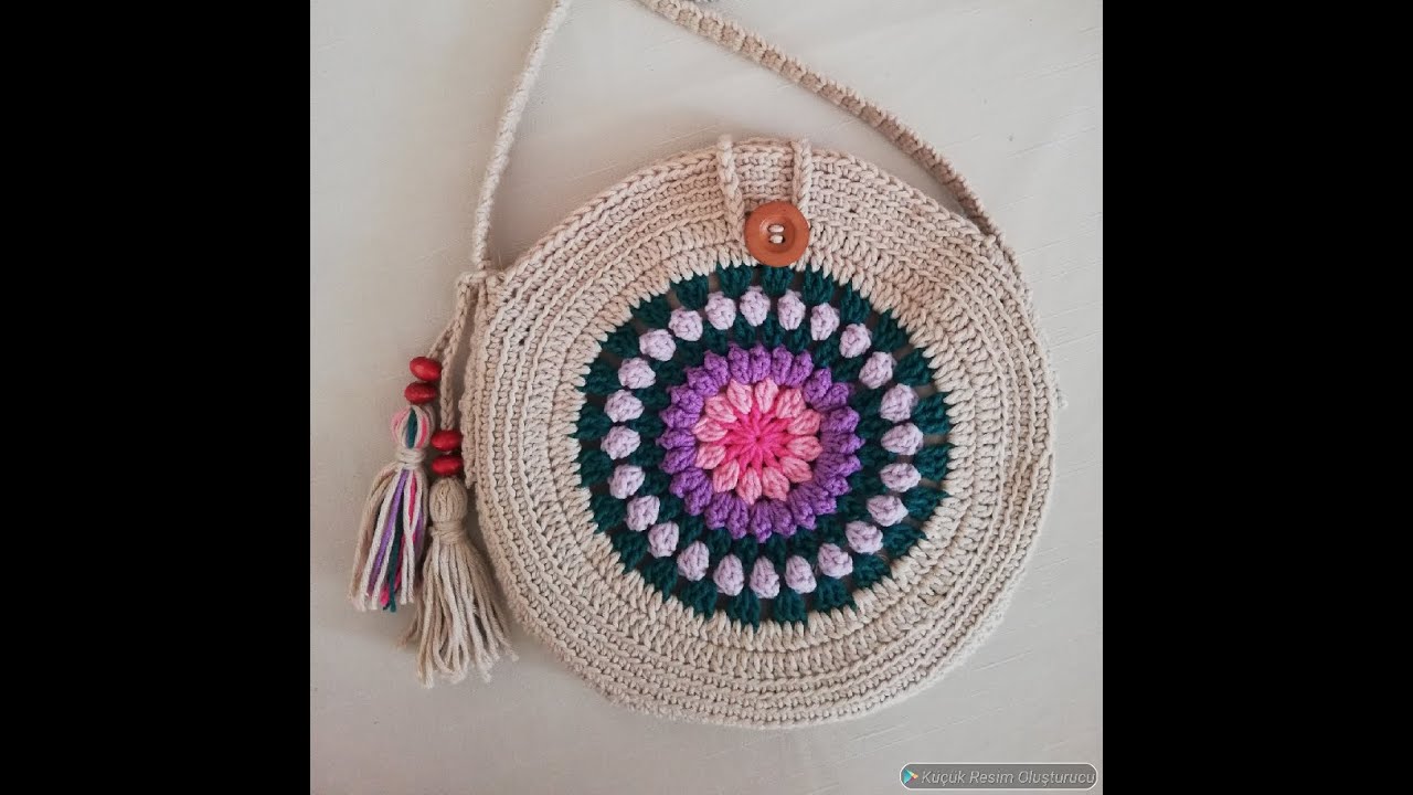 Yuvarlak motifli çanta yapımı