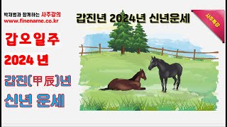 갑오일주, 2024년 갑진년 신년운세 사주분석