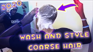 360 WAVES WASH AND STYLE METHOD 2020: COARSE HAIR RESULTS!