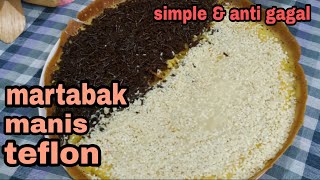 Martabak manis teflon simple anti gagal 1telur || lembut & bersarang