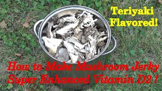 Make the Best Smoked Mushroom Jerky with enhanced Vitamin D2