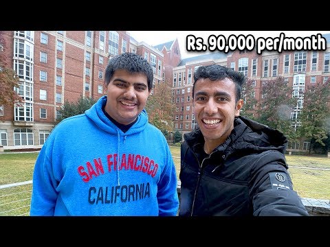 How Rich Indians Live in USA! AMERICAN HOSTEL TOUR: ₹90,000 per month