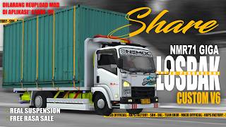 SHAREE!!!! MOD NMR71 GIGA LOSBAK SALAH PERGAULAN (CUSTM V6) || REAL SUSPENSI || BUSSID MOD INDONESIA