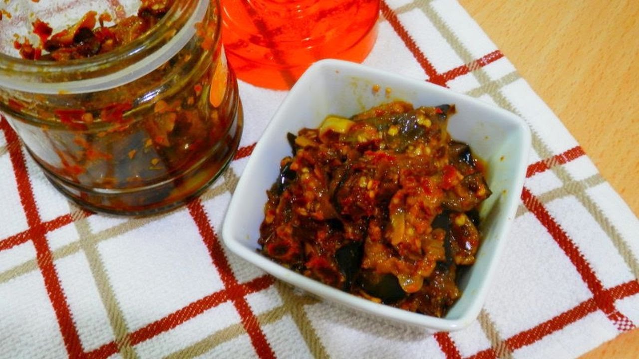 مخلل الباذنجان بتوابل هندية - كاري الباذنجان المخلل |  Eggplant pickled