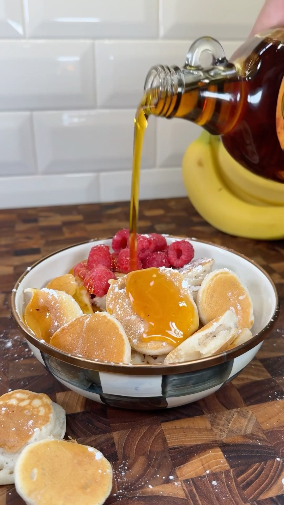 Banana pancake bites ? #shorts