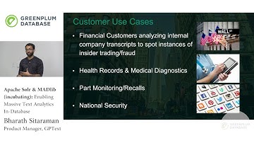 Apache Solr & MADlib incubating  Enabling Massive Text Analytics In Database