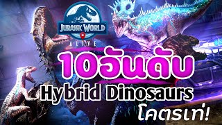 10 อันดับไดโนเสาร์ไฮบริดส์สุดเท่ห์จาก เกมจูราสสิคเวิลด์ Jurassic world Alive