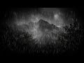 Mountain heavy thunder and rain sounds for sleeping  dimmed screen  sleep sounds  thunderstorm